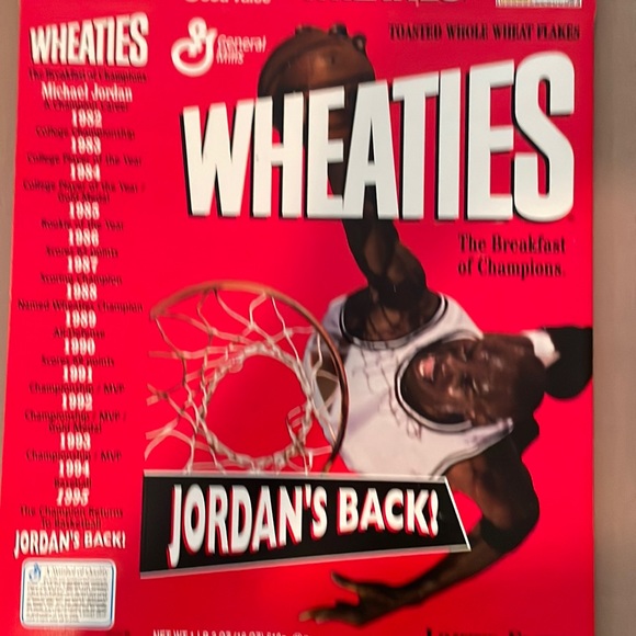 1988 Michael Jordan Wheaties Cereal box opened - Picture 1 of 3